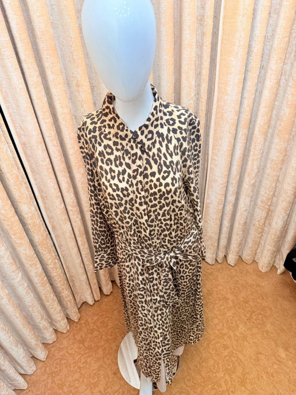 H&M Leopard Print Maxi Dress in Tan and Black